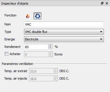 Icone de fonction
ventilation